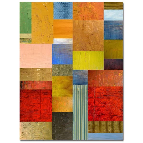 Michelle Calkins 'Color Panes-Green Grass' Canvas Art, 24x32, Trademark Fine Art, Mfr#: MC078B-C2432GG